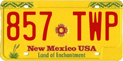 NM license plate 857TWP