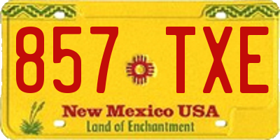 NM license plate 857TXE