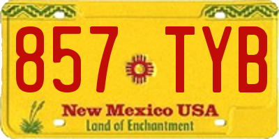 NM license plate 857TYB
