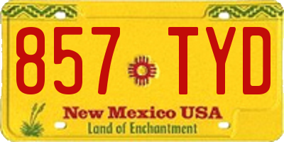 NM license plate 857TYD