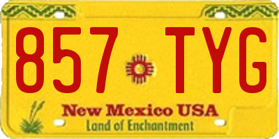 NM license plate 857TYG