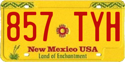 NM license plate 857TYH