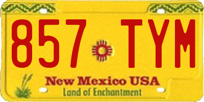 NM license plate 857TYM
