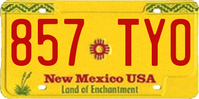 NM license plate 857TYO