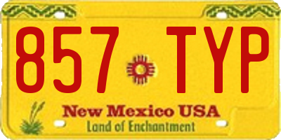 NM license plate 857TYP