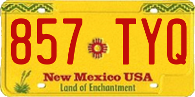 NM license plate 857TYQ
