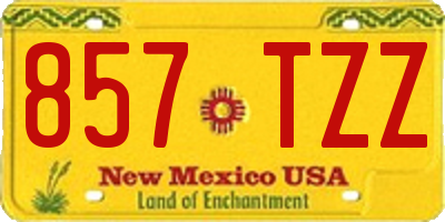 NM license plate 857TZZ