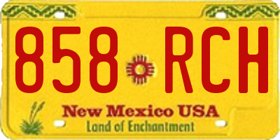 NM license plate 858RCH