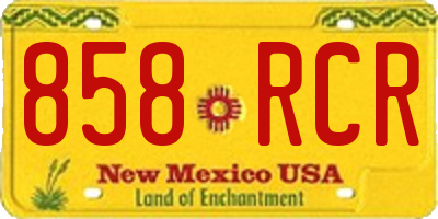 NM license plate 858RCR