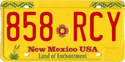 NM license plate 858RCY