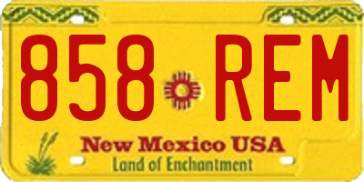 NM license plate 858REM