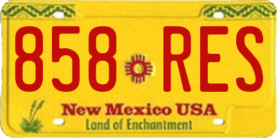 NM license plate 858RES