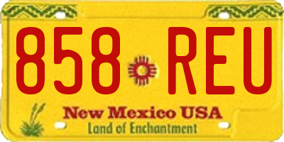 NM license plate 858REU