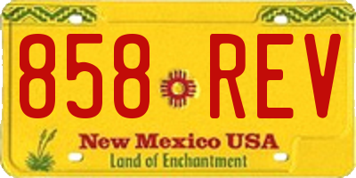 NM license plate 858REV