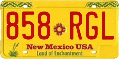 NM license plate 858RGL