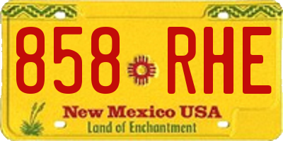 NM license plate 858RHE