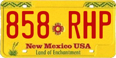 NM license plate 858RHP