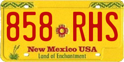 NM license plate 858RHS