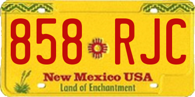 NM license plate 858RJC