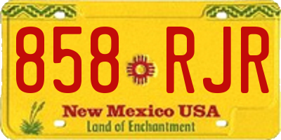 NM license plate 858RJR