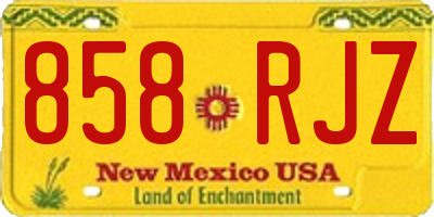 NM license plate 858RJZ