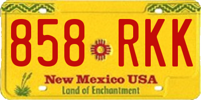 NM license plate 858RKK