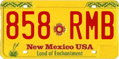 NM license plate 858RMB