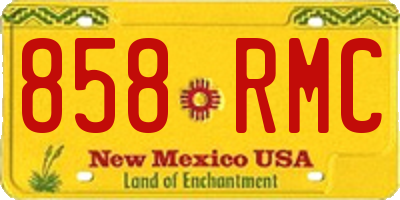 NM license plate 858RMC