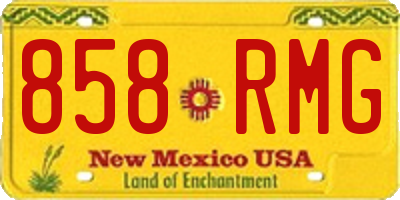 NM license plate 858RMG