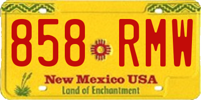 NM license plate 858RMW
