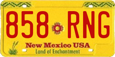 NM license plate 858RNG