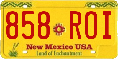 NM license plate 858ROI