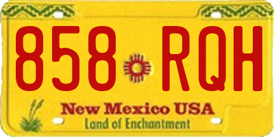 NM license plate 858RQH