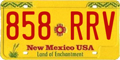 NM license plate 858RRV