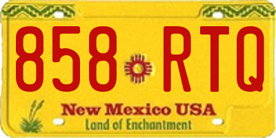 NM license plate 858RTQ