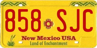NM license plate 858SJC