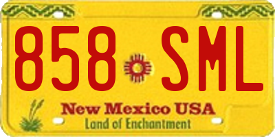 NM license plate 858SML