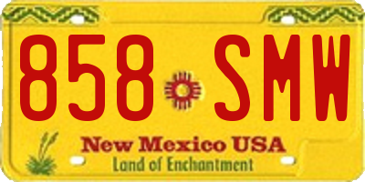 NM license plate 858SMW