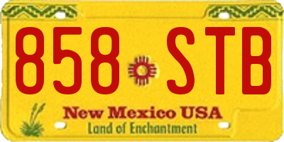 NM license plate 858STB