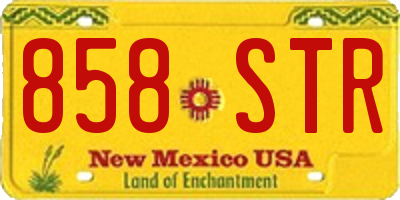 NM license plate 858STR