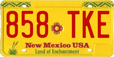 NM license plate 858TKE