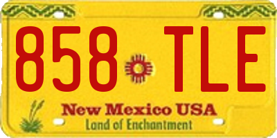 NM license plate 858TLE