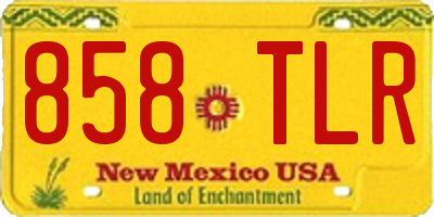 NM license plate 858TLR