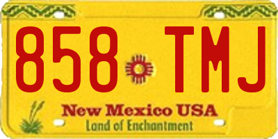 NM license plate 858TMJ