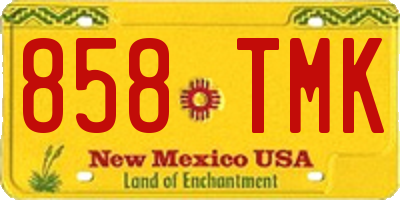 NM license plate 858TMK
