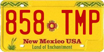 NM license plate 858TMP