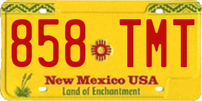 NM license plate 858TMT