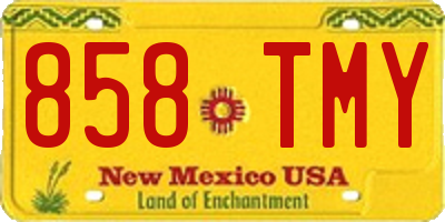 NM license plate 858TMY
