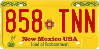 NM license plate 858TNN