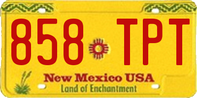 NM license plate 858TPT